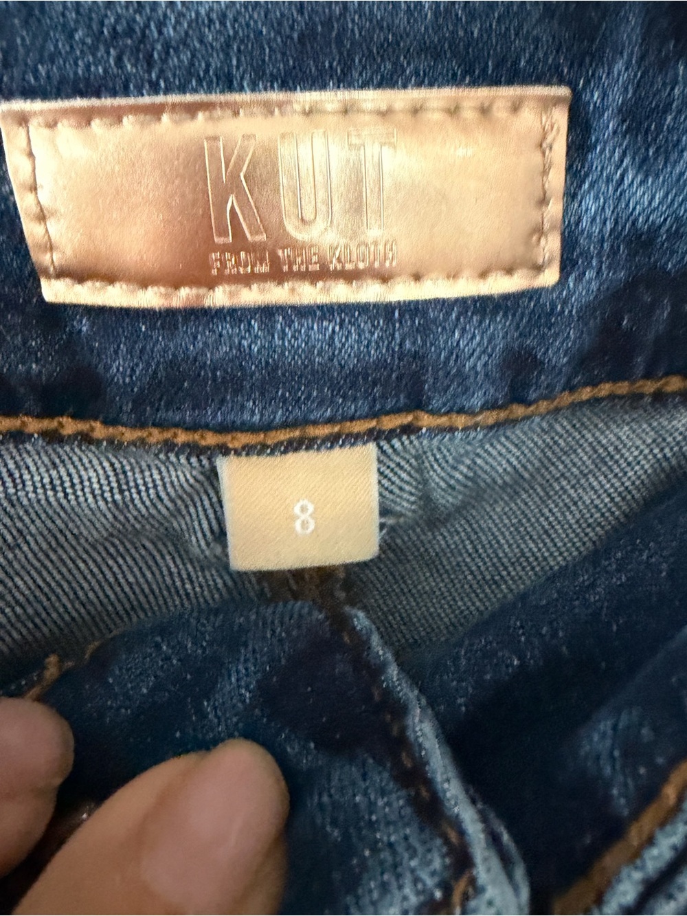 Kut from the Kloth High-Rise Wide Leg Jeans in Medium Blue Denim size 8 - Picture 4 of 5